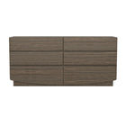 Manhattan Comfort - Ardea 72" Commode contemporaine à 6 tiroirs, double - noyer-Finition stratifiée aspect bois : aspect bois chaud et naturel avec une surface durable et facile à nettoyer