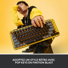Logitech POP Keys Clavier Mécanique Sans Fil - Blast-Sentiments au bout des doigts: Faites ressortir votre personnalité avec 8 touches emoji changeables et une touche menu emoji, à personnaliser via Logitech Software (sur Windows et macOS seulement)