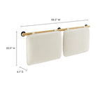 Modway - Anela Fixé au mur Chenille recouverte Tête de lit complète, Crème naturelle-Sellerie en chenille