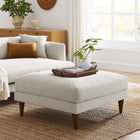 Modway - Zoya Duvet Rempli Trop Rempli Ottoman - Tissu ivoire-Coussin amovible