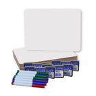 Flipside Products Magnetic Dry Erase Boards (9" x 12") with coloured Pens & Erasers, Set of 12-Magnetic boards are perfect for the household, school, or workplace!
