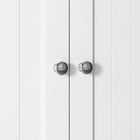 HOMCOM - Armoire à pharmacie avec étagère réglable et 2 portes - blanc-Style moderne s’adaptant à différents thèmes de décoration, améliorant l’esthétique de la pièce