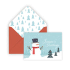 Pierre Belvedere -  Cartes de Noël - Bonhomme De Neige - Anglais - Paquet de 20-Intérieurs vierges pour des messages personnalisés