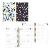 Blueline - Agenda Scolaire Hebdomadaire/Mensuel 13 Mois De Juillet À Juillet - 8 po H x 5 po l - Motif Floral (Blossom) - Bilingue-13 mois, de juillet à juillet