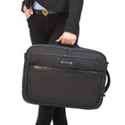 Nextech - Sac à dos convertible avec compartiment pour ordinateur portable de 17,3 pouces - Noir -Fabriqué en polyester durable et léger