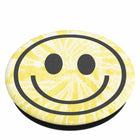 PopSockets - PopGrip - Sourire tie-dye-Offre une prise en main sécurisée pour vous permettre d'envoyer des textos à une main, de prendre de meilleures photos et de regarder des vidéos de chats les mains libres