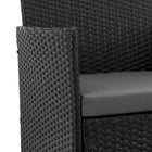 Manhattan Comfort - Ensemble de salon de patio moderne Imperia pour 2 personnes avec table d’appoint - Gris - Lot de 3-Structure en acier enveloppée de rotin en PVC parfaite pour l'extérieur
