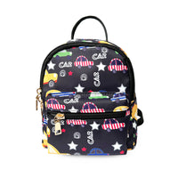 Nicci - Sac à dos pour enfants avec imprimé voiture - Noir-Bretelles de sac à dos réglables