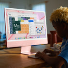 Apple - iMac 24" 4,5k Retina - GPU M1 8 cœurs - SSD 512 Go - Mémoire unifiée 8 Go - Argent - Anglais-Résolution 4480 x 2520, luminosité 500 nits, technologie True Tone