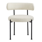 Modway - Albie Tissu Boucle Chaises de salle à manger Ensemble de 2 - Noir ivoire-10