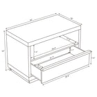 Manhattan Comfort - Table de nuit contemporaine Navis 32" à 1 tiroir - Chêne naturel-Une base solide et une structure stable assurent un soutien durable et une fiabilité