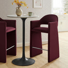 Modway - Talia 41 pouces Cuir végane Tabouret de bar - Mûrier-Cadre en bois courbé