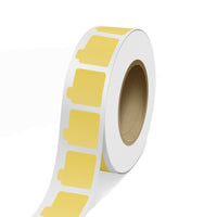 JAM Paper - Étiquettes extérieures résistantes aux intempéries - carrées - 2 3/4 x 2 3/4 - or clair - 125 étiquettes/rouleau-Couleur : Polyester or clair | Faites ressortir votre courrier avec des étiquettes d'adresse d'expédition colourées.