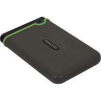 Transcend - Disque dur portable USB 3.1 Storejet 25M3 - 2 To - Gris fer-Robuste et portable