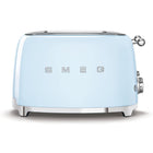 SMEG - Toaster 4 tranches 4x4 - bleu pastel-6 niveaux de grillage différents pour de meilleurs résultats ; fonction de décongélation ; fonction de réchauffage ; fonction bagel pour griller uniquement un côté de la tranche.