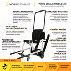 Mobile StairLift - LITE - Monte-escalier mobile - couleurs assorties-Poids du produit 44 lb pour une meilleure portabilité et maniabilité
