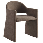 Modway - Talia Tissu rembourré Fauteuil à manger - Mocha-Tissu en tissu en tissage souple à tissage slub