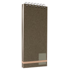 Gry Mattr - Cahier de notes mince - 4 x 9 po-Couverture durable à plusieurs couches faite de papier villosités et de carton gris