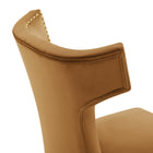 Modway - Curve Performance Velvet Chaises de salle à manger Ensemble de 2 - Cognac-9