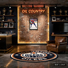 Leon Draisaitl 20x29 Oilers Action-V - Toile encadree - 22" x 31"-Dimensions finales: 22.5x31.5