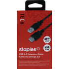 Staples - Câble de rallonge USB-A - 6 pi-Universel – Compatible avec toutes les marques d'appareils dotés de ports USB