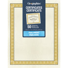 Geographics - Diplomate Cerificats Parchemin - 8.5" x 11" - Paquet de 50-Honorez vos étudiants, athlètes ou employés lorsqu'ils dépassent les attentes avec vos propres certificats