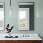 Modway - Skylark Lumière suspendue - Nickel poli transparent-Auvent à plafond rond