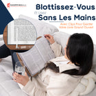 ShoppingAll - Pouf pour ordinateur portable, support de livre, coussin, oreiller, support - Gris-Fente Intégrée Pour Tablette: La fente intégrée vous permet de placer votre tablette ou liseuse en toute sécurité, offrant une expérience de lecture mains libres tout en maintenant votre appareil en position verticale.