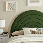 Modway - Solana Arqué Performance Velvet Tête de lit complète, Vert mousse-Rembourrage en mousse dense