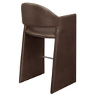 Modway - Talia 41 pouces Cuir végane Tabouret de bar - Espresso-Goupilles de pied protégeant le plancher