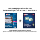 Avery - Étiquettes rectangulaires blaches, 1-1/2 po x 4 po, Paquet de 1400 (5159)-14 étiquettes par feuille