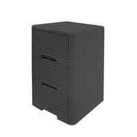 Modern Homes - Meuble à 4 tiroirs style rotin - Gris-Comprend quatre tiroirs spacieux avec une texture style rotin, offrant un rangement pratique pour les vêtements, accessoires, jouets ou articles ménagers.