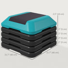 Soozier - Plateforme de step aérobic, bleu-Design léger et compact pour un rangement et un transport faciles 