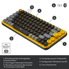 Logitech POP Keys Clavier Mécanique Sans Fil - Blast-Facteur se sentir bien: Ce clavier compact portable est conçu pour encourager un meilleur positionnement des épaules et du corps. Il comprend un design gain d'espace pour un rangement facile