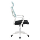 Chaise de bureau à dossier en maille Workspace de CorLiving - Sarcelle et noir-53