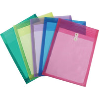 Staples - Enveloppes en poly à chargement sur le dessus - 9,25 po x 13 po - Couleurs variées - paquet de 5-En polypropylène durable, résistant à l'humidité et aux déchirures