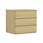 Manhattan Comfort - Table de nuit moderne Molly 26" - Chêne naturel-Socle à piédestal pour un nettoyage facile et une touche moderne