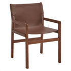 Modway - Sonora Cuir Chaise à manger - Brun de muscade-Cadre en bois de teck