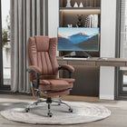 Vinsetto - Fauteuil de bureau exécutif avec massage à vibrations 6 points - brun-La microfibre est respirante, confortable, facile d’entretien et résistante à l’usure des foyers actifs