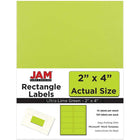 JAM Paper -'“Étiquettes postales, 2 x 4 po, vert lime Terra, 240 par paquet-4 x 2 po
