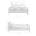 Modway - Arlette Grandeur nature Bois Cadre de lit de broche - Blanc-Bois de caoutchouc massif