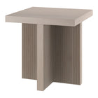 Hudson&Canal - Table d'appoint carrée Boden de 56 cm de largeur, , blanc aulne-La table est fabriquée à partir de matériaux MDF de haute qualité et durables