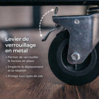 MotionGrey - Roues pivotantes robustes 3 po - Roulettes avec freins - Argent-Roulement fluide sur toutes surfaces : Roues caoutchoutées qui glissent facilement sur bois, carrelage et tapis sans abîmer le sol