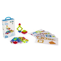 Miniland - MLE32174 Pyramides empilables translucides-25 pièces translucides qui peuvent être empilées et assemblées pour construire des pyramides multicoloures.