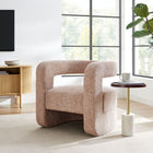 Modway - Jaylin Rembourré Chenille Chaise d’accent - Blush-Rembourrage en mousse dense