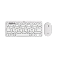 Logitech - Slim Bluetooth Combo, clavier et souris sans fil - Blanc-Défiez l'ennui: obtenez l'ensemble clavier et souris ultra-fin qui vous convient avec plusieurs couleurs au choix et une technologie plus intelligente. Démarquez-vous avec Slim Bluetooth Combo.
