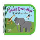 The Pencil Grip - Cahier d'activités réutilisable Daily Doodler - Couverture Animaux Sauvages, 4 Wonder Stix inclus-Comprend 8 pages blanches effaçables et 4 Wonder Stix !