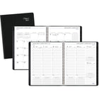 Mead - Cahier de rendez-vous hebdomadaire/mensuel Contempo 2025 - 10 7/8 po H x 8 1/4 po l - Noir - Bilingue-Couverture en poly texturee noire