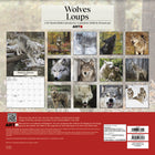 DateWorks - 2026 Calendrier Mural 16 Mois - 12 po x 12 po - Loups - Bilingue -13 images de haute qualité imprimées sur du papier Premium