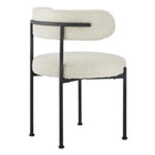 Modway - Albie Tissu Boucle Chaises de salle à manger Ensemble de 2 - Noir ivoire-9
